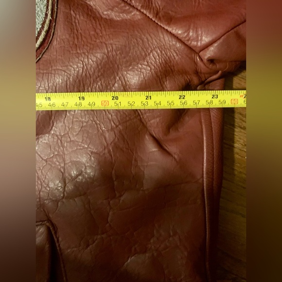 Vintage Varsity leather jacket Canada Sportswear EMT patch Red - Picture 16 of 16